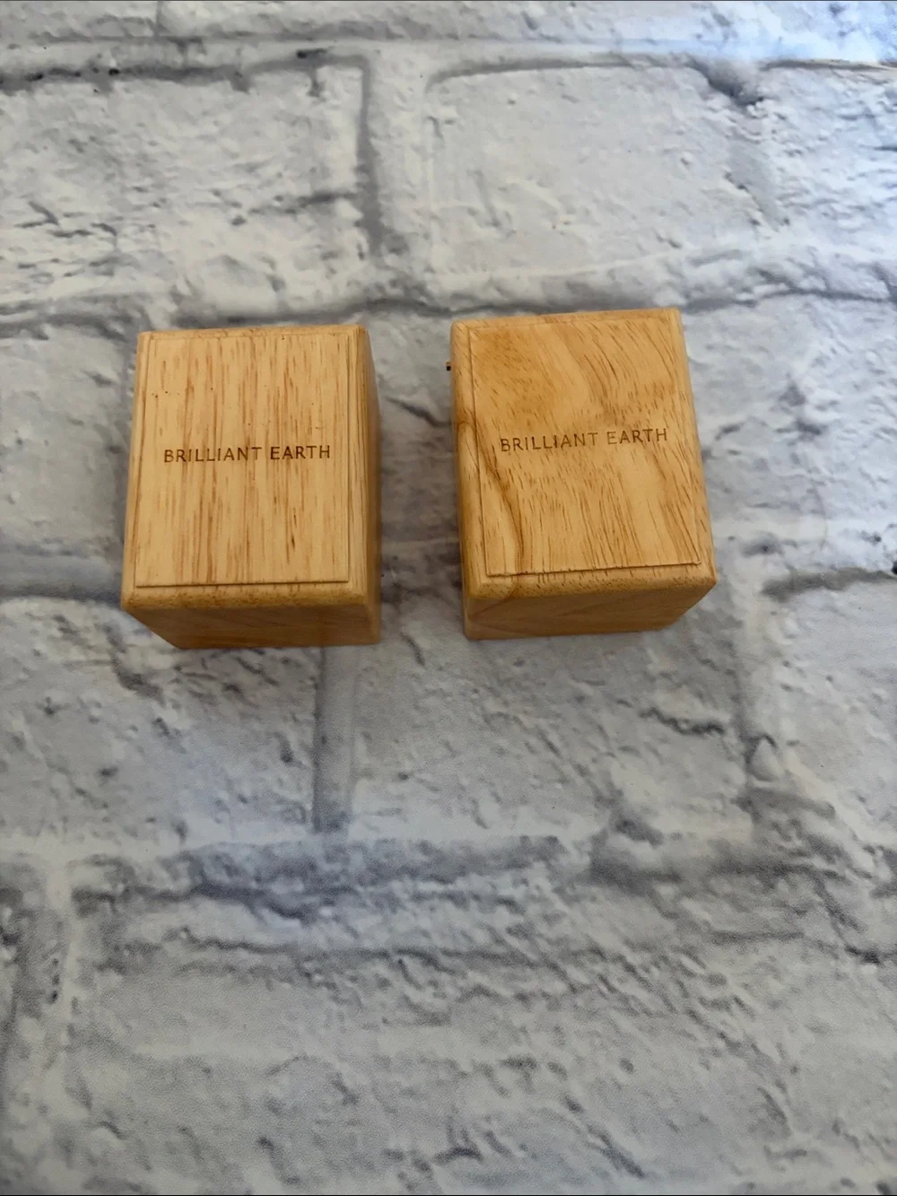 Brilliant Earth Wooden Ring Boxes - Light Wood with White Interior